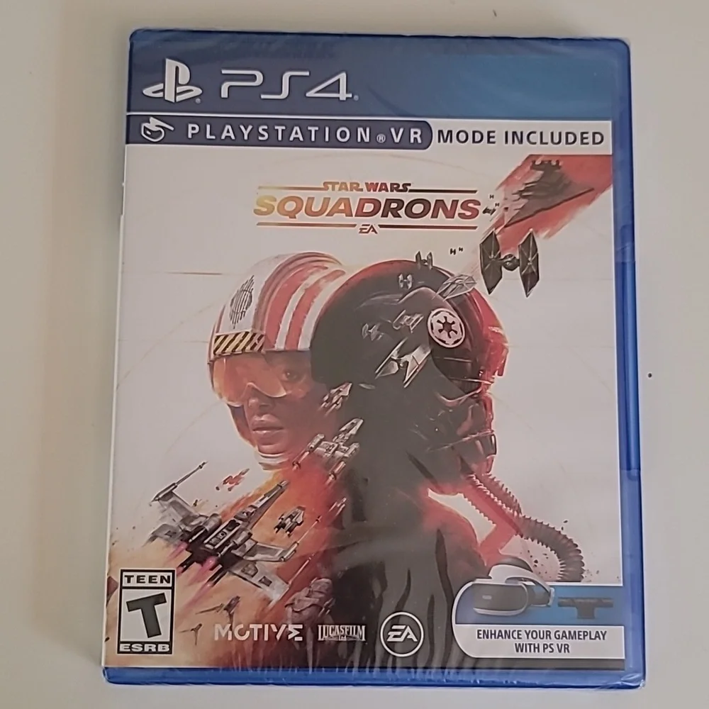Playstation PS4 VR Mode Included Star Wars Squadrons Rated Teens Blu-ray Disc